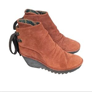 Fly London Suede Yama Lace-Up Boots
